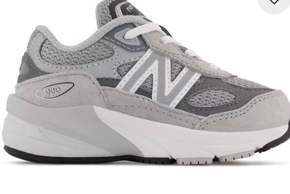New Balance 990V6 Sz 4 infant grey IC990GL6